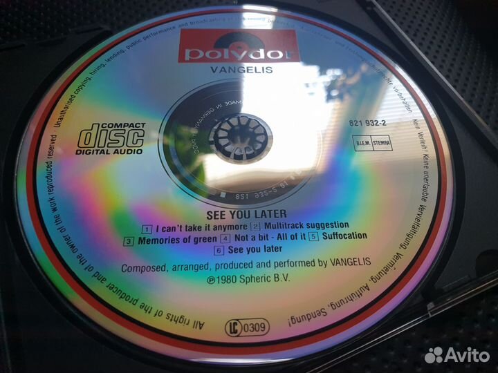 Vangelis - See Your Later (CD, 1989, Germ)