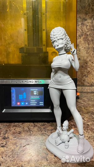 Фигурка из Симпсонов Мардж печать 3Д