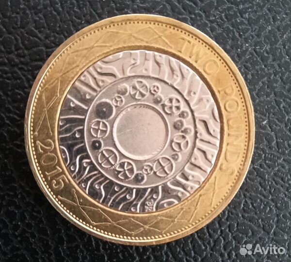 Великобритания-2 фунта стерл.UNC.Мешковые.Биметалл