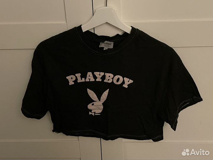 Укороченная футболка playboy