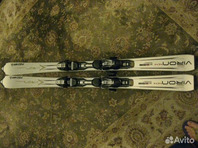 Горные лыжи fischer 160 с креплениями как новые