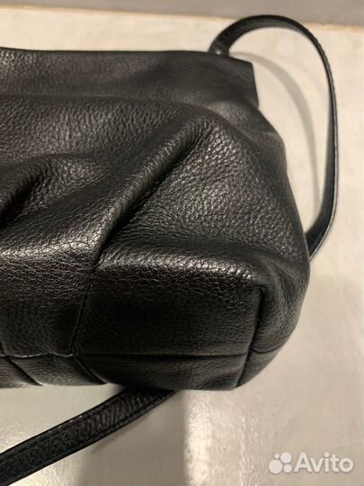 Сумка zara натуральная кожа черная