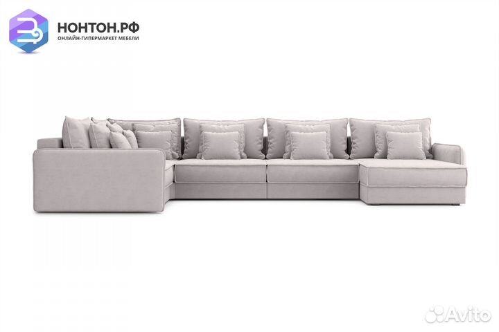 Диван п-образный тик-так Антей бежевый