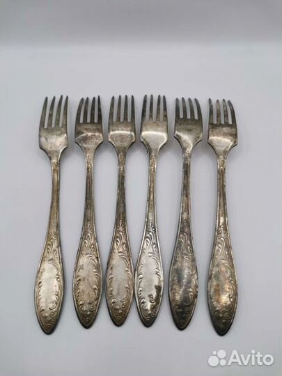 Вилки Посеребренные мнц 6 шт СССР (Ч)