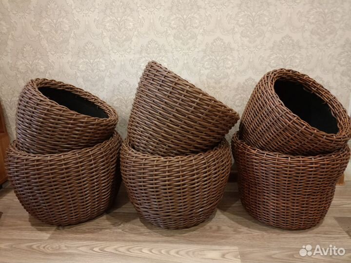 Кашпо из ротанга 12 литров, 16л, 20л