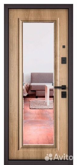 Дверь входная с зеркалом