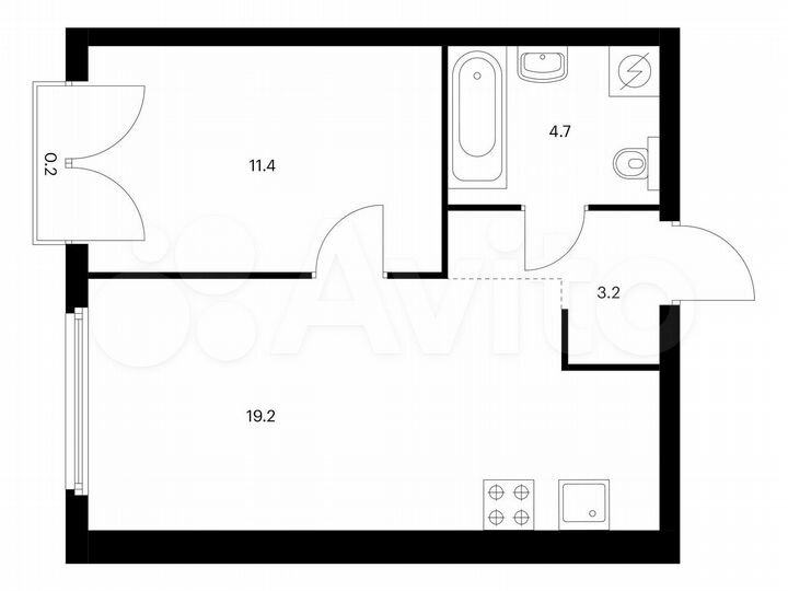 1-к. квартира, 38,7 м², 10/32 эт.