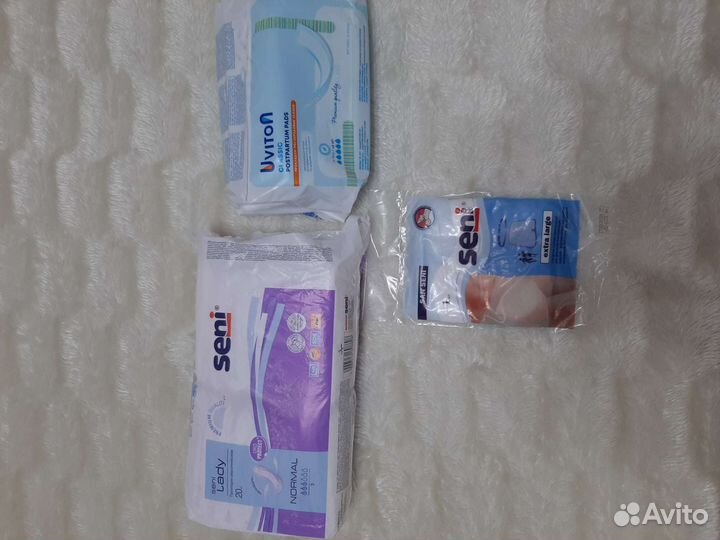 Прокладки послеродовые, прокладки урологические