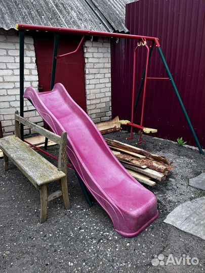 Детская горка с качелями бу