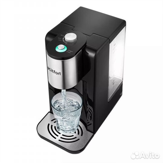 Термопот Kitfort кт-2502, 2.2л, черный, серебристы