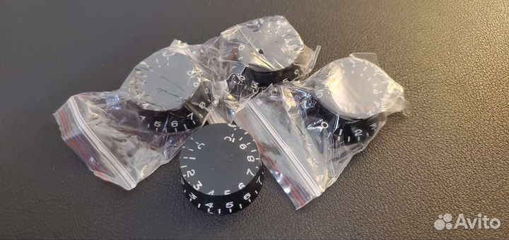 Комплект ручек потенциометра Gibson стайл черные