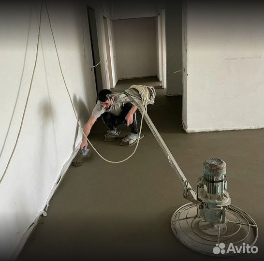 Механизированная полусухая стяжка пола
