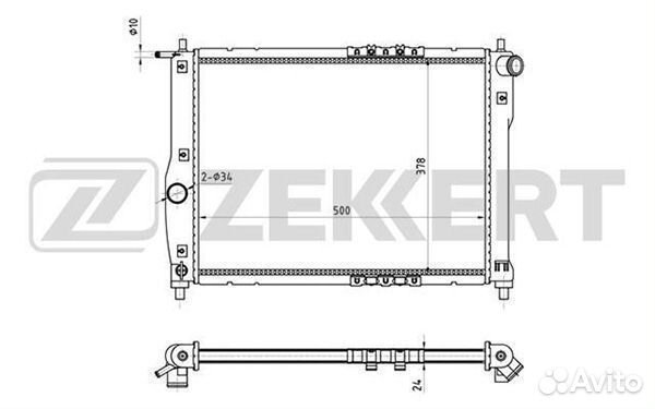 Радиатор охлажд Lanos 97
