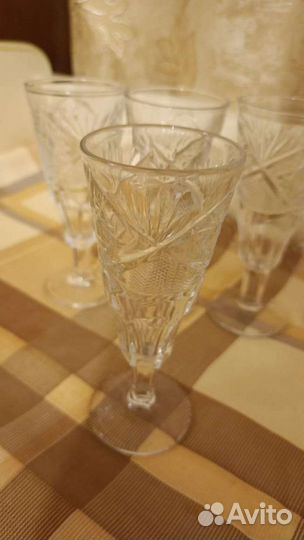 Хрустальные рюмки на ножке СССР