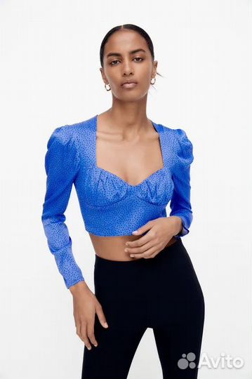Zara блуза атлас s