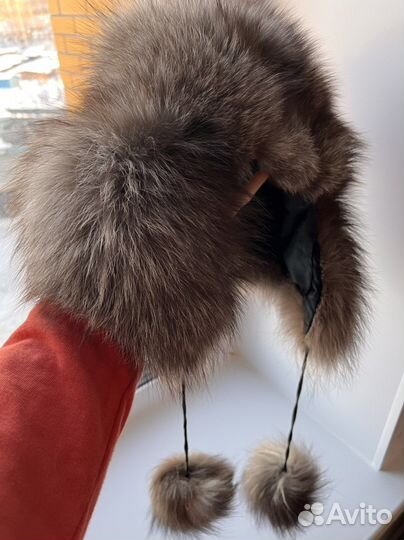 Шапка детская из меха песца Новая