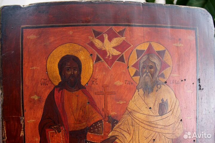 Икона троица Саваоф Отец Сын Святой Дух Север