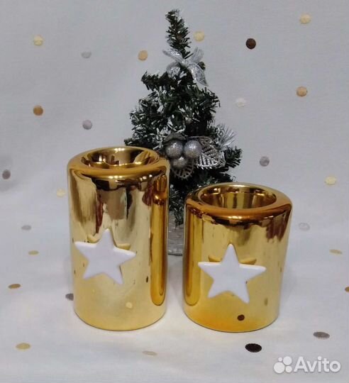 Подсвечник домик фигурка керамика новый