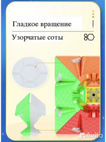 Магнитный кубик Рубика 3х3 Gan Edu скоростной