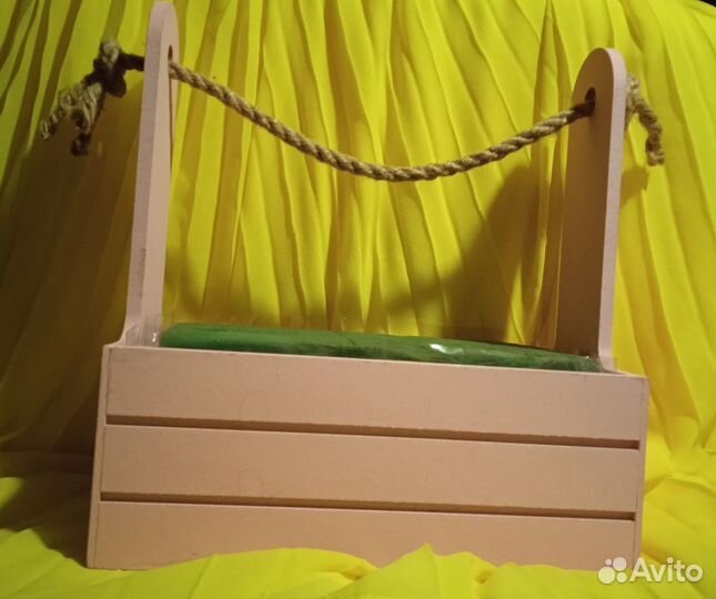 Кашпо деревянное + флористическая пена 