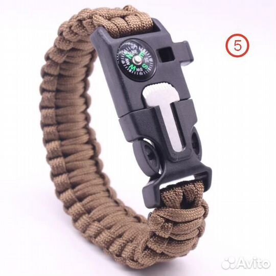 Браслет из паракорда с компасом, разные цвета