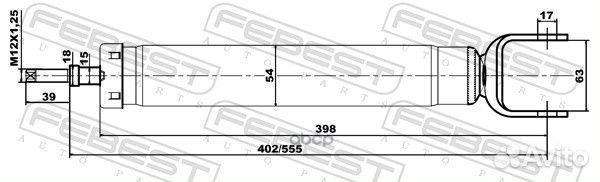 Амортизатор jeep grand cherokee 10- задн.газ