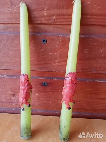 Разные свечи к Новому Году. Дед Мороз. Корзинка