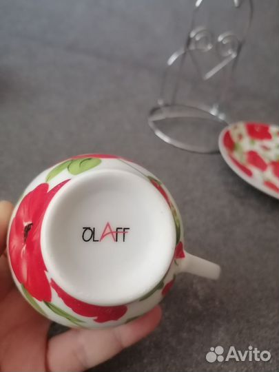 Чайный кофейный набор на подставке. Новый