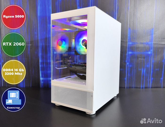 Сборка пк для 2к AMD5600-RTX2060-16DDR4-EKQ916-A520