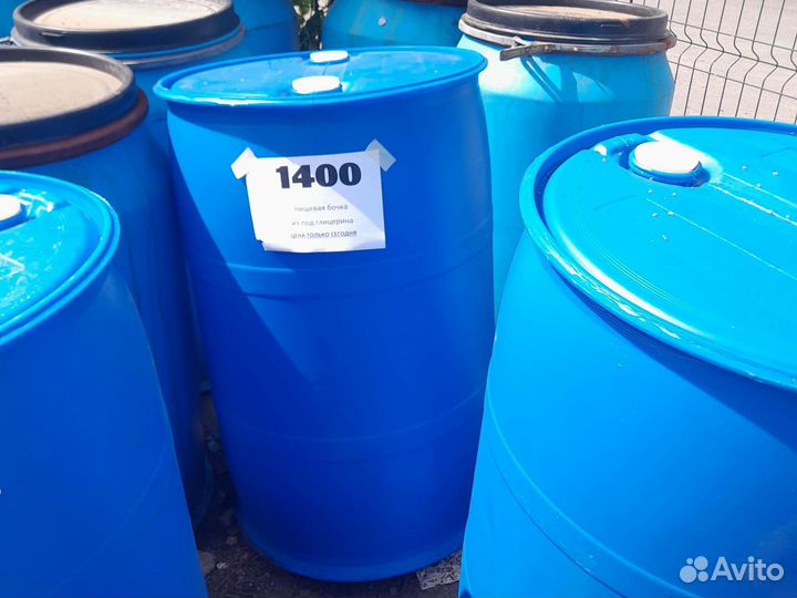 Бочка пластиковая 230 л хомут кольцо