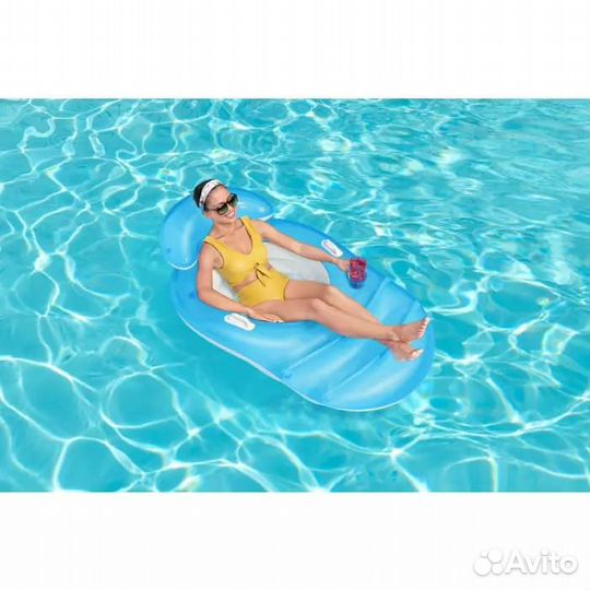 Надувной матрас-шезлонг для плавания 153х102 см