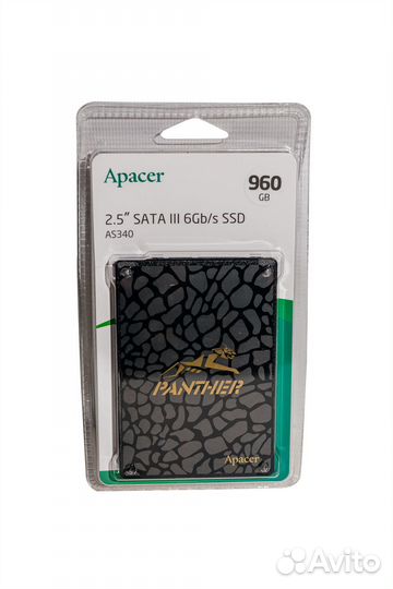 960 гб SSD накопитель Apacer AS340 Panther (AP960G