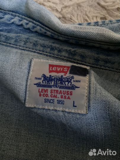 Джинсовая рубашка levis мужская