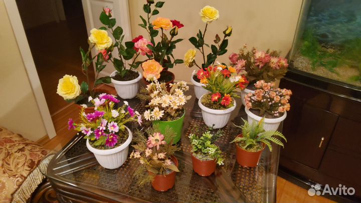 Искусственное дерево, пальма.,монстера,цветы