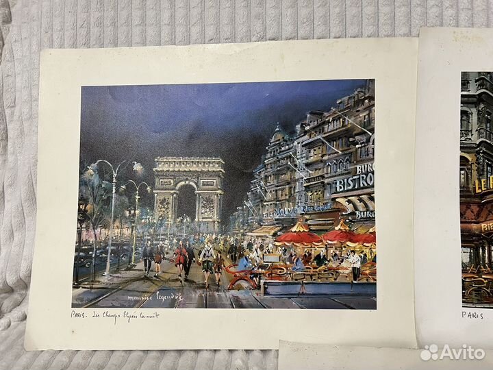 Литографии Италия Париж