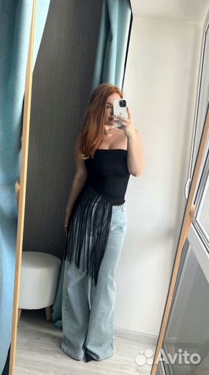 Топ в стиле Zara с бахромой