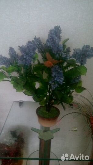 Стеклянный букет сирени