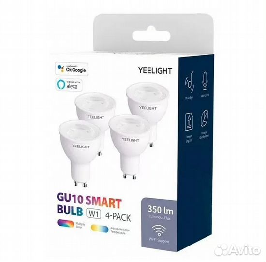 Лампочка heeling gu10 SMART 4 шт разноцвет