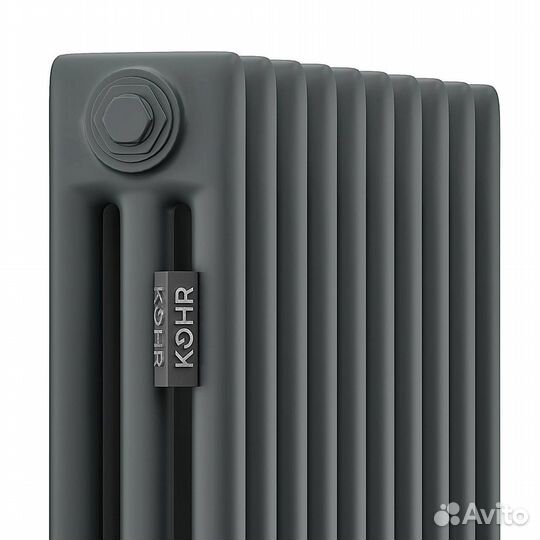 Стальной трубчатый радиатор Kohr Heim 3057/10 секций H01 с нижним подключением черный