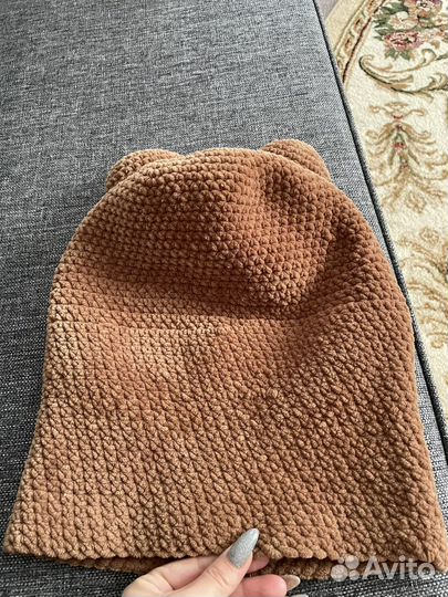 Балаклава вязаная с ушками