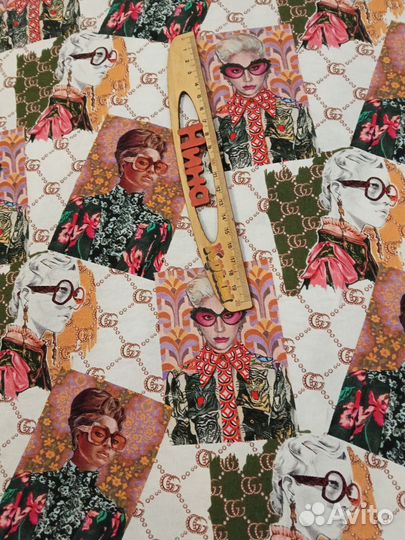 Отрез вискоза Гуччи, 1,1х1,45