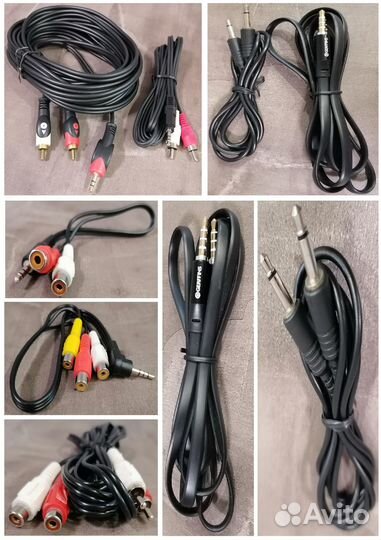 Акустические, аудио-видео кабеля, переходники