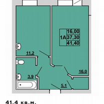 1-к. квартира, 42 м², 4/7 эт.