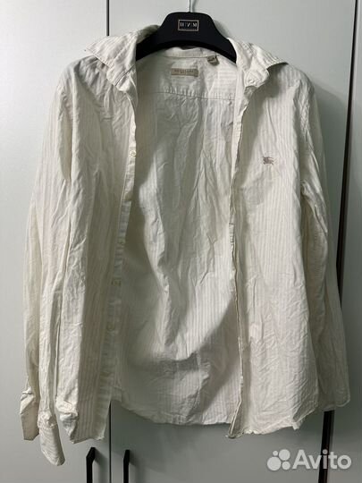 Burberry рубашка белая 46 размер S M