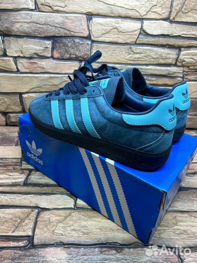 Кроссовки adidas bermuda navy blue замш