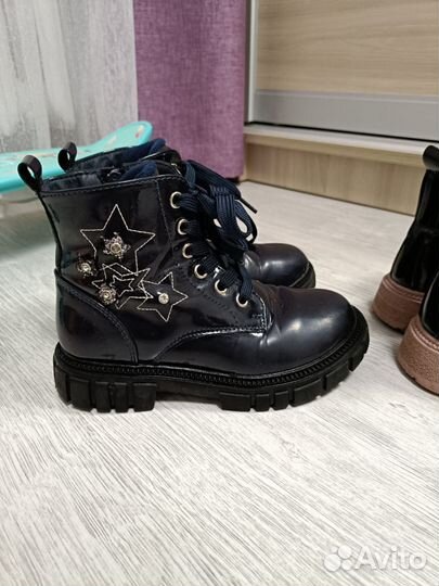 Ботинки демисезонные для девочки 27 р и 30р