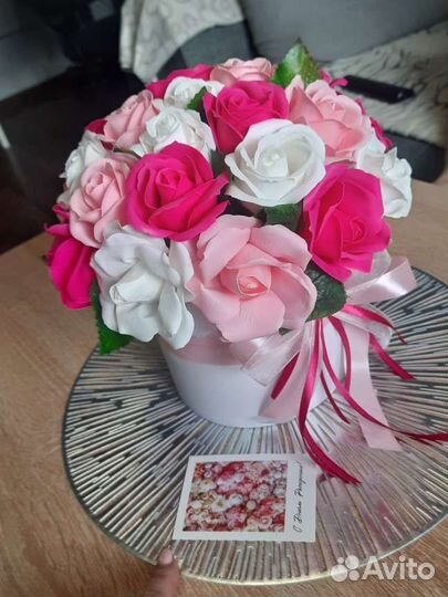 Букет из мыльных роз,25 шт