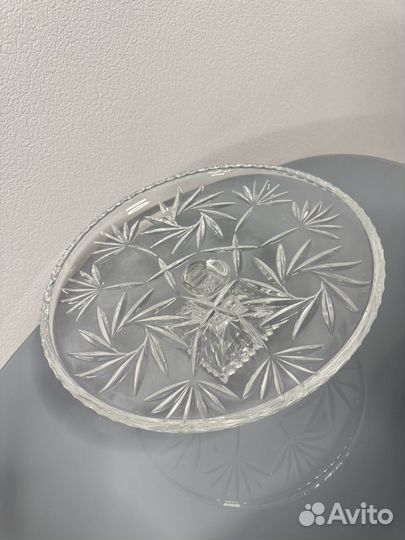 Bohemia crystal тарелка на ножке