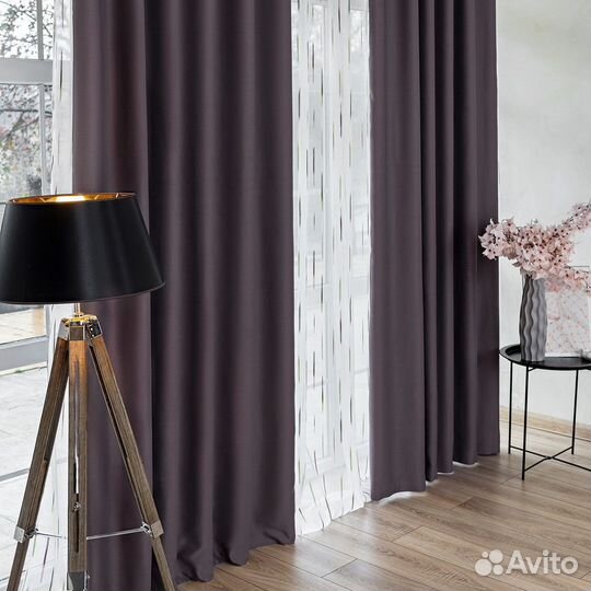 Портьеры блэкаут Амадео Темно-лиловый шторы