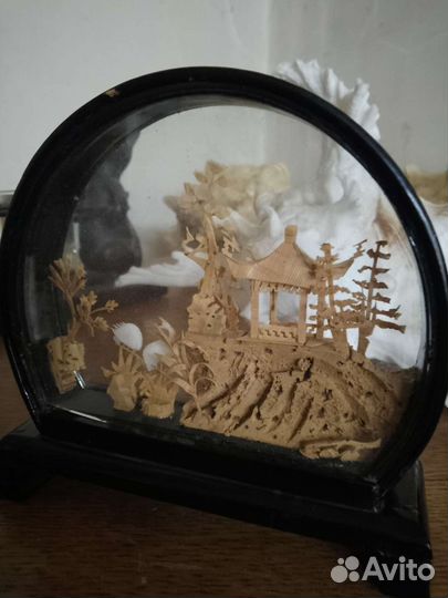 Пано Настольное.Миниатюрная Резьба. Китай